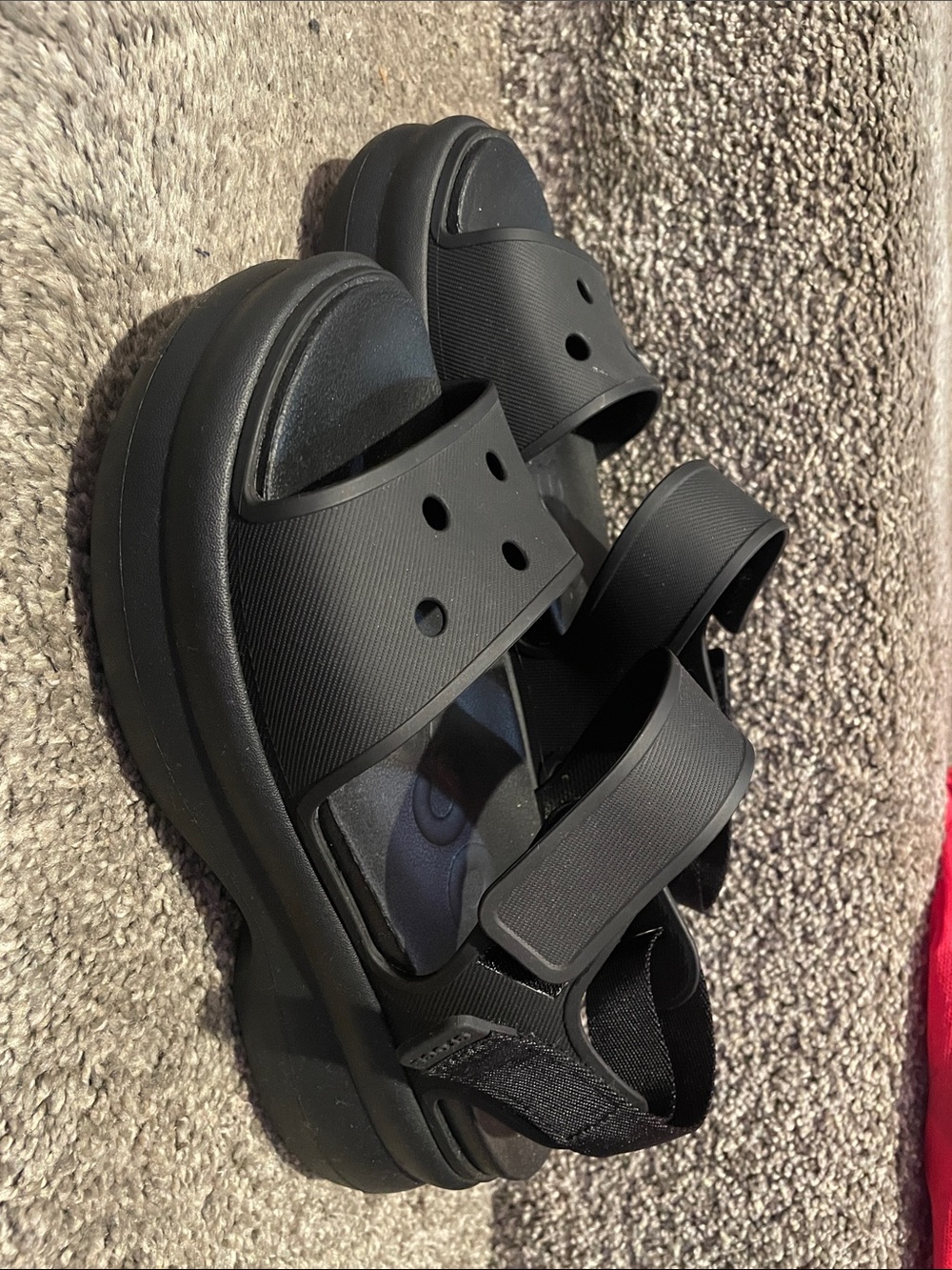 Women’s Crocs Black Platform Sandals - Comfortable Everyday Shoes